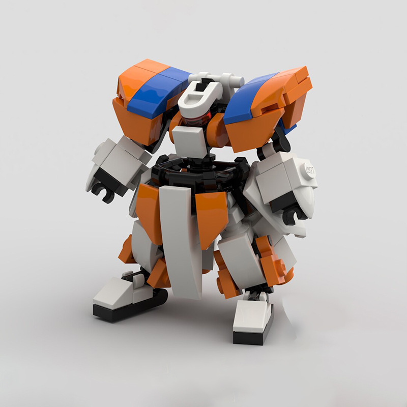 Picture of MOC building blocks compatible with Lego minicomputer MOC assembled robot puzzle creative eight-claw gold exoskeleton