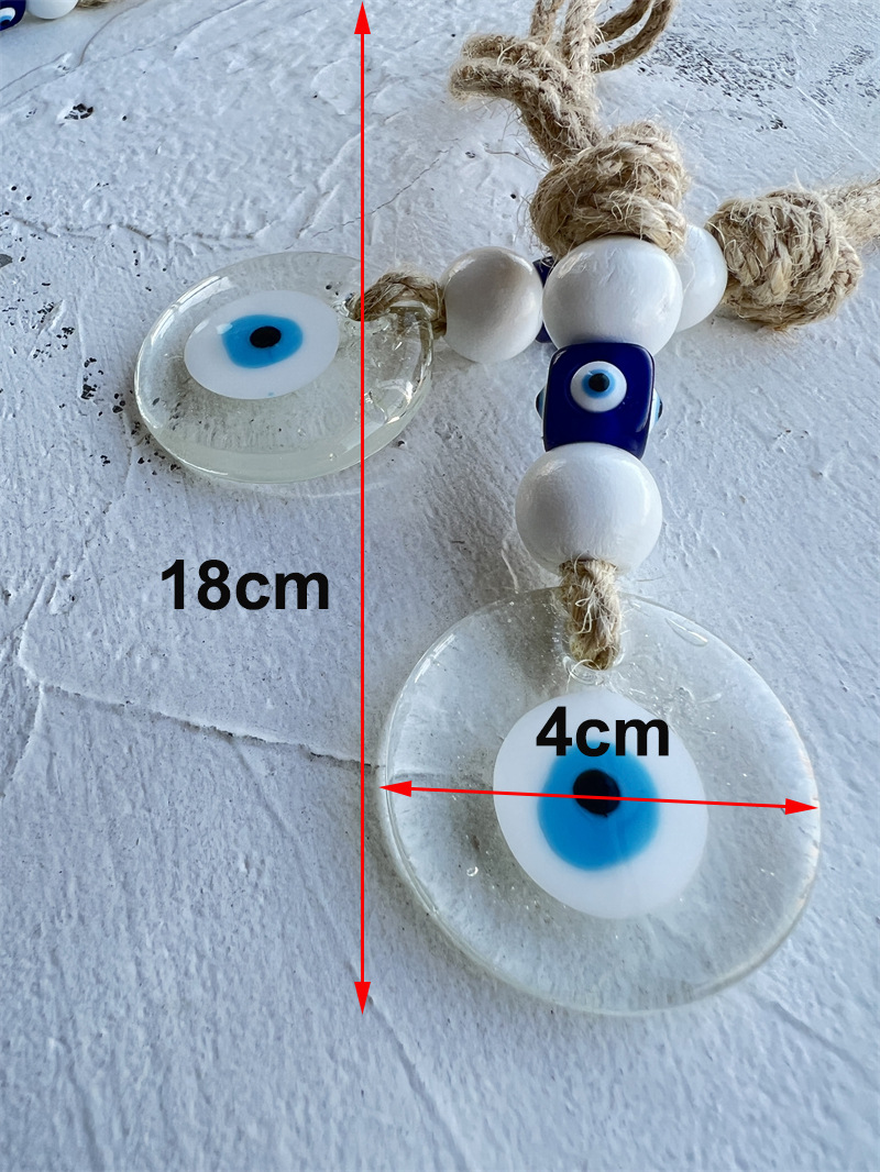 Picture of Custom twine hand-woven Turkish devil's eye pendant blue eye pendant car interior pendant wall ornaments