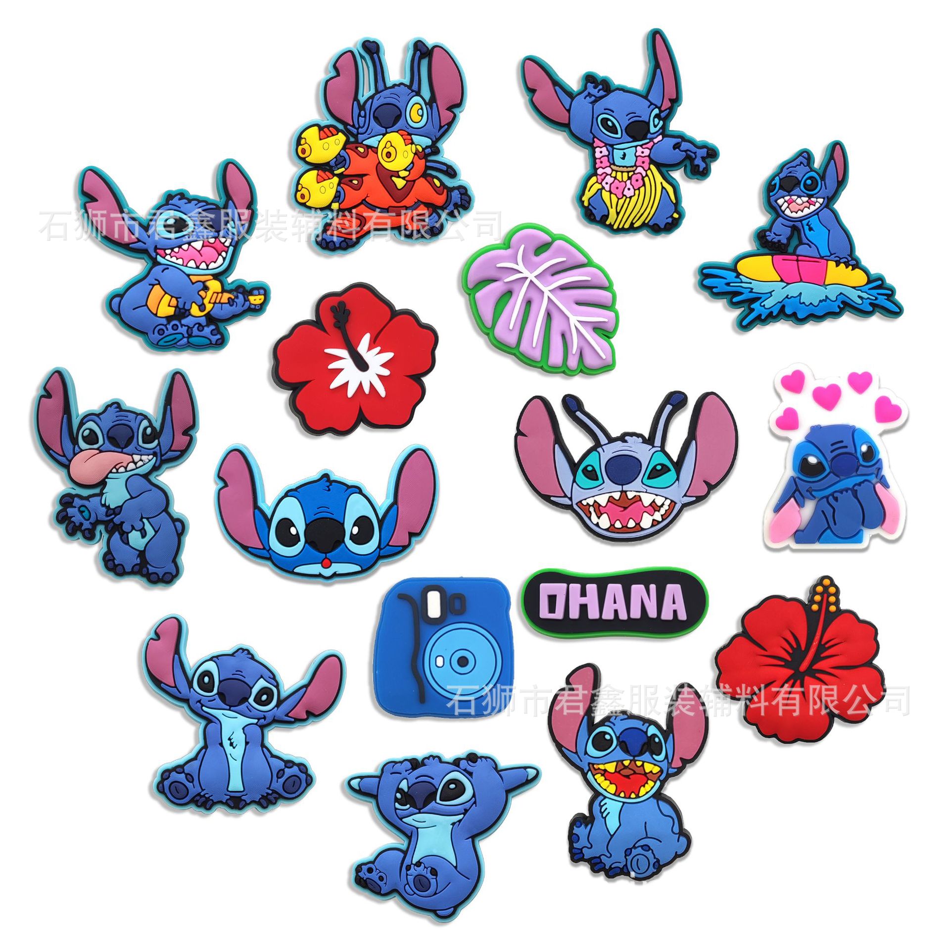 Star Baby Hole Shoes Decorative Buckle Hole Shoes Accessories Cute Cartoon Stitch Shoes Flower Buckle Stitch