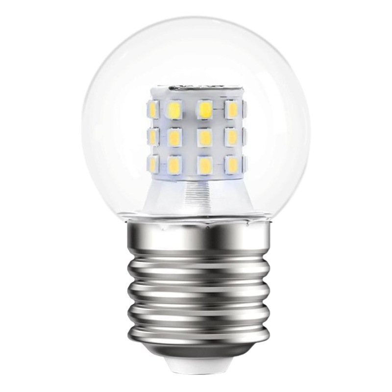 Super bright bulb LED three-color light changing household screw 5W 7W chandelier E27 transparent small round ball Bubble Magic Bean energy saving