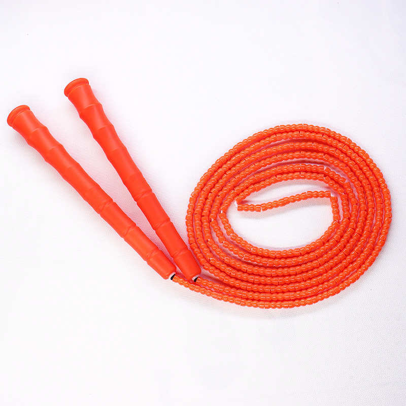Picture of Manufacturer Wholesale Children's Fitness Sports Pattern Skipping Rope Kindergarten Competition Soft Bead Bamboo Skipping Rope for Primary School Students