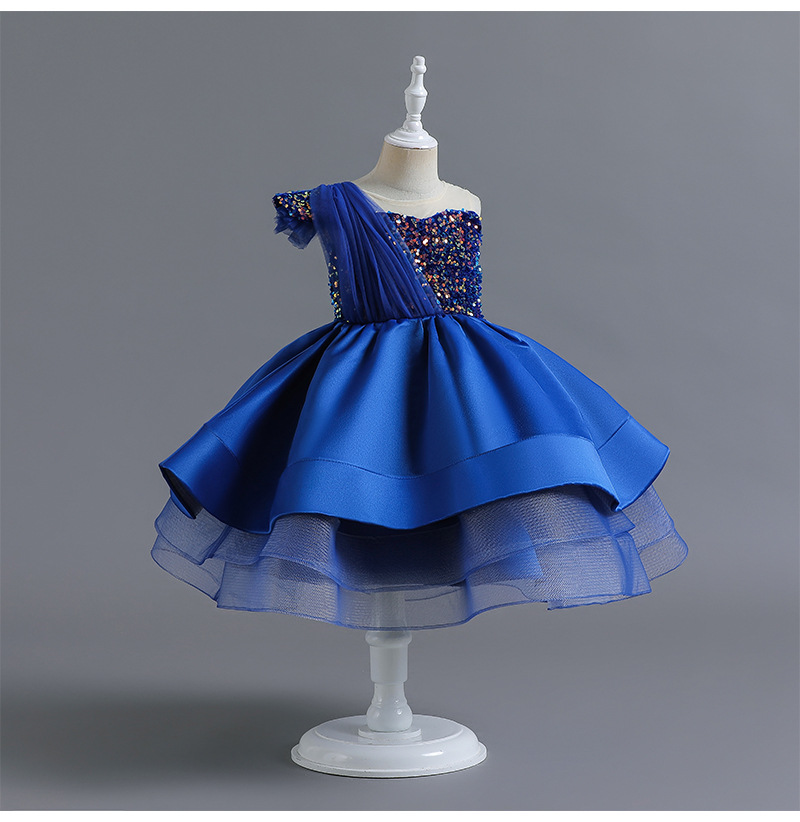 Picture of Children's Princess Dress Catwalk Tutu Skirt Girls' One-Year-Old Dress Sequined Piano Performance Dress Evening Dress Cross-Border Hot Sale