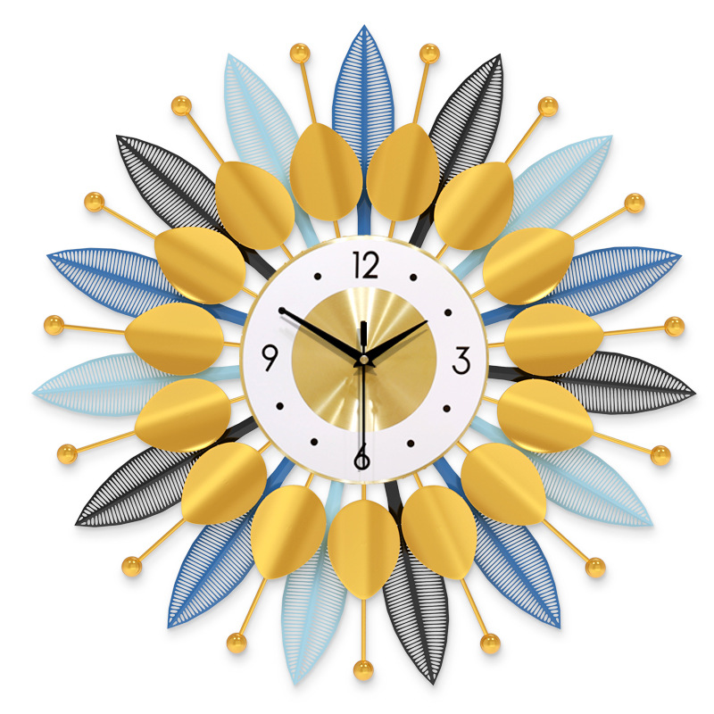 Picture of Nordic Wall Clock Living Room Advanced Sense Modern Simple Decorative Painting Creative Clock Iron Light Luxury Watch Cross-border Explosions