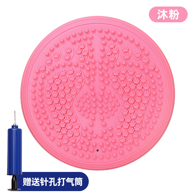 Picture of New Foot Massage Mat for Home Use, Round Stationary Jogging Toe Pressure Board, Thickened Explosion-Proof Inflatable Acupressure Mat Yoga Mat