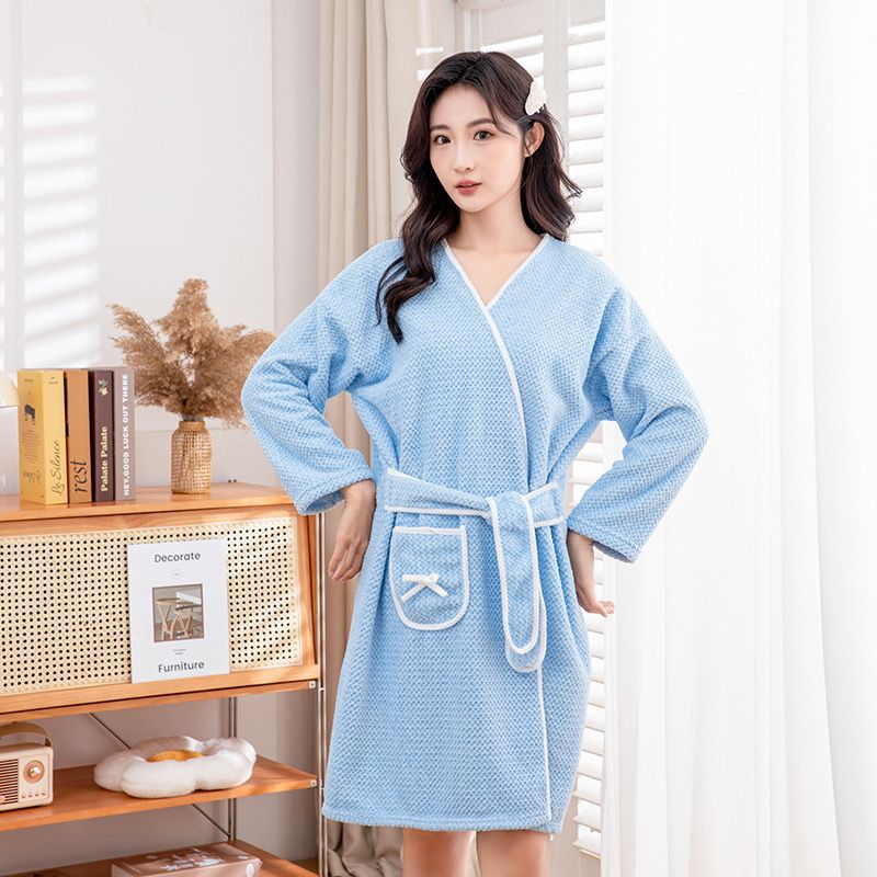 Picture of Wearing Bath Towel Bath Skirt Water Absorbent Quick-Drying No Hair Dropped Cute Student Home Lovers Bath Skirt Nightgown Bathing