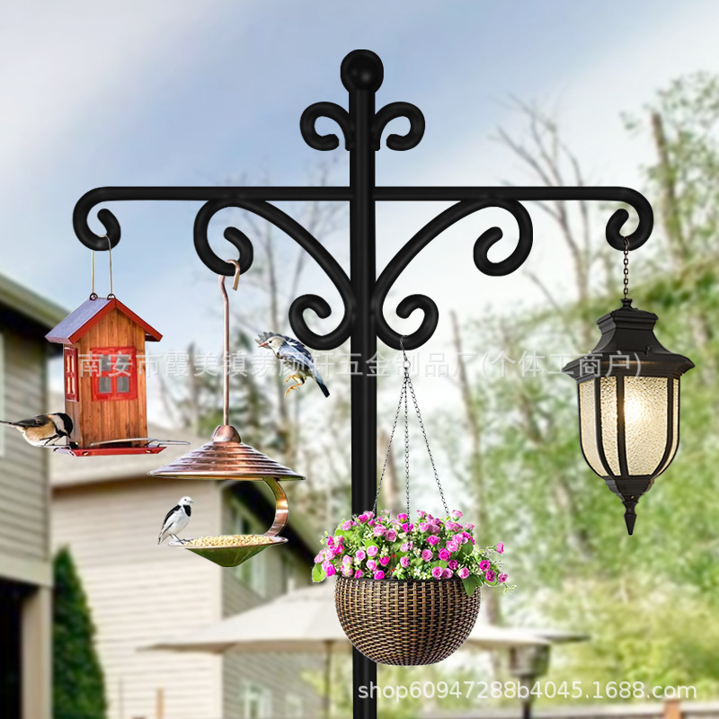 Cross-border new wrought iron metal crafts iron products outdoor courtyard decoration shepherd hook hook wedding supplies hanging