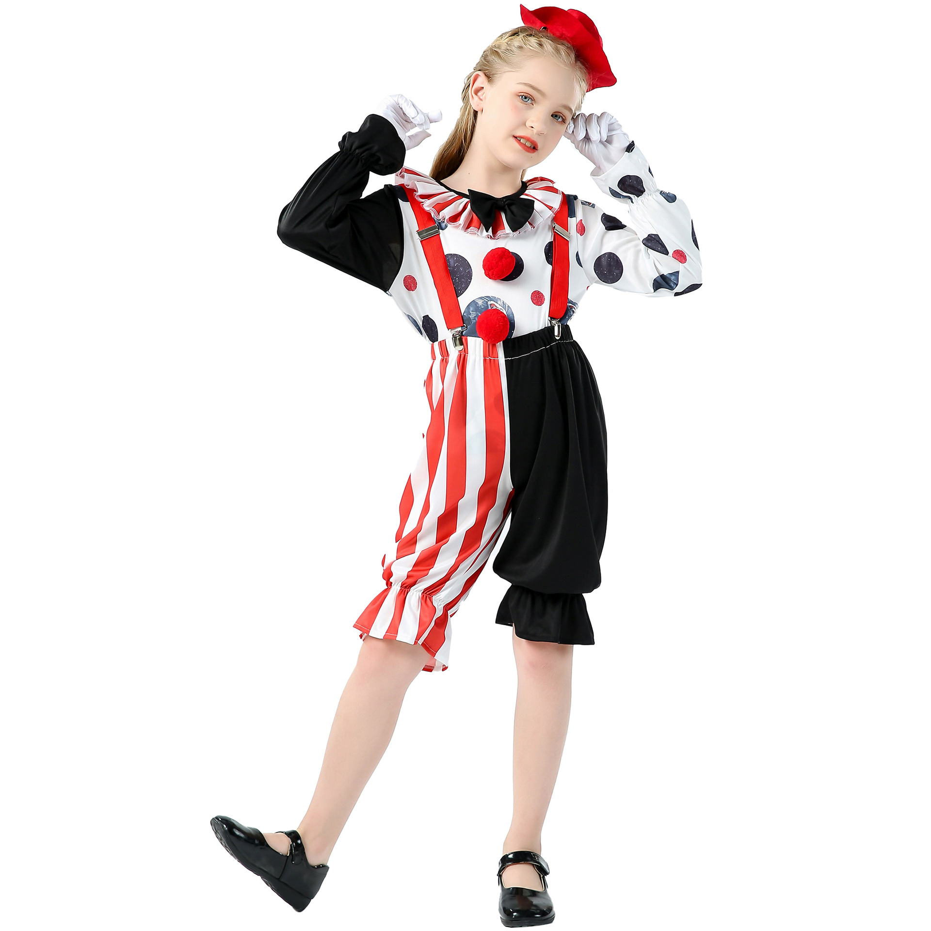Picture of S-XL Girls Children's Clown Costume Holiday Party Costume Children's Day Performance Costume Girls Performance Halloween Costume