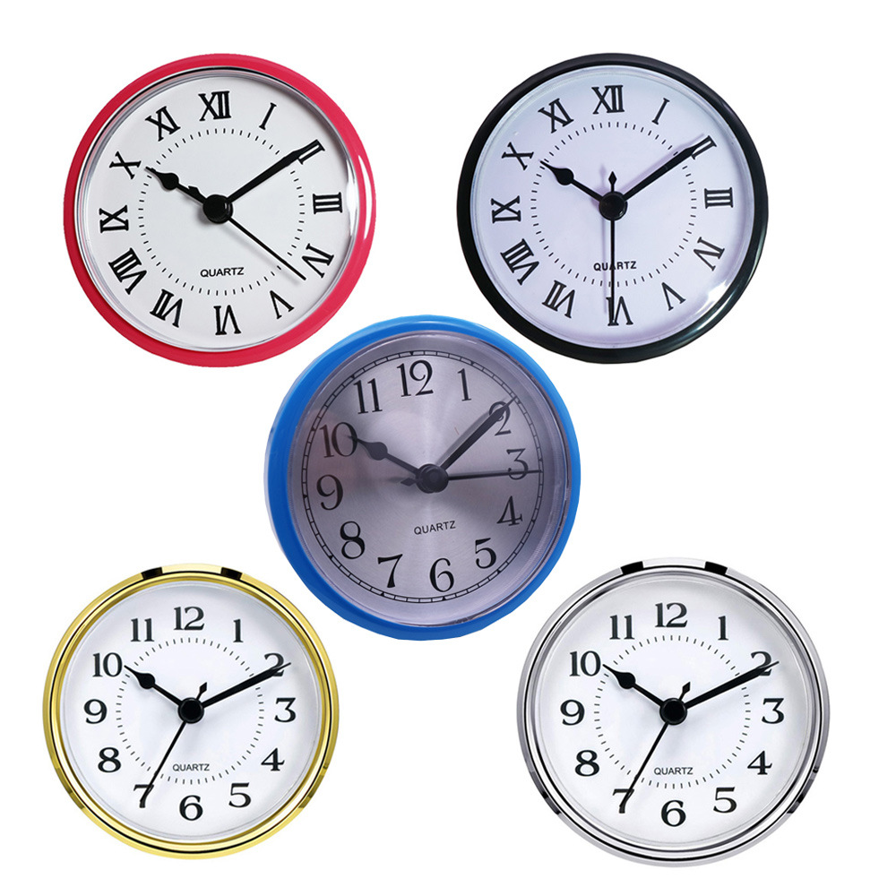 Amazon hot sale 90MM diameter inlaid quartz hour variety of environmental protection color optional clock insert
