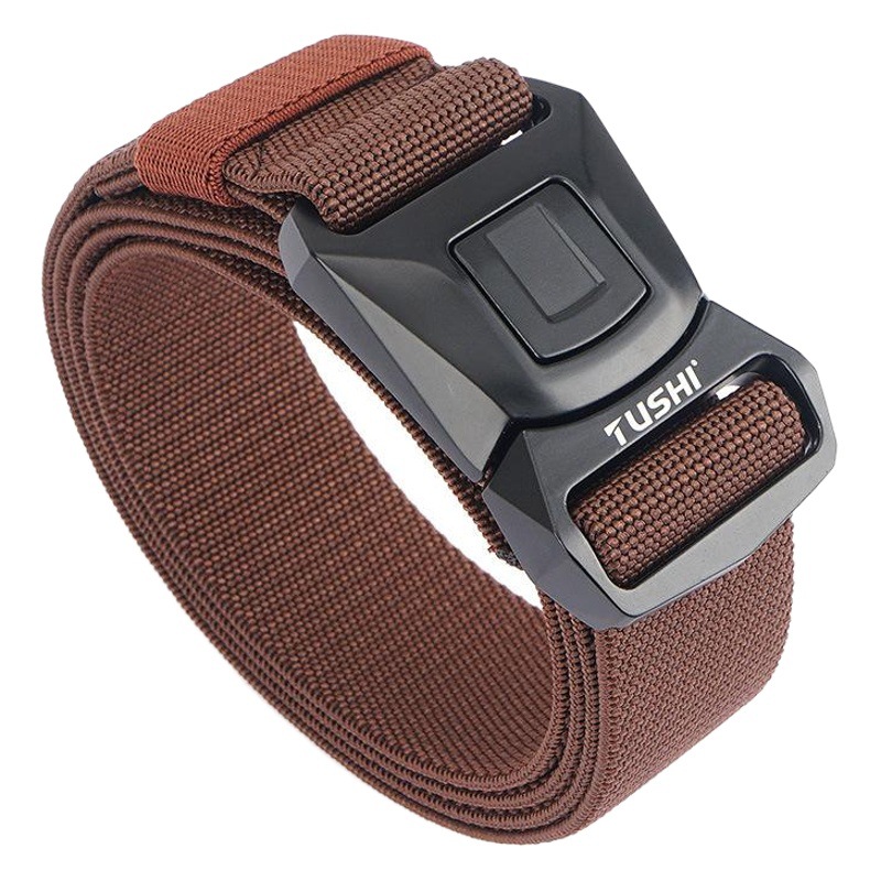 New Quick Release Buckle Workwear Outer Belt Quick-Drying Elastic Elastic Trouser Belt Men's Belt Manufacturer Wholesale