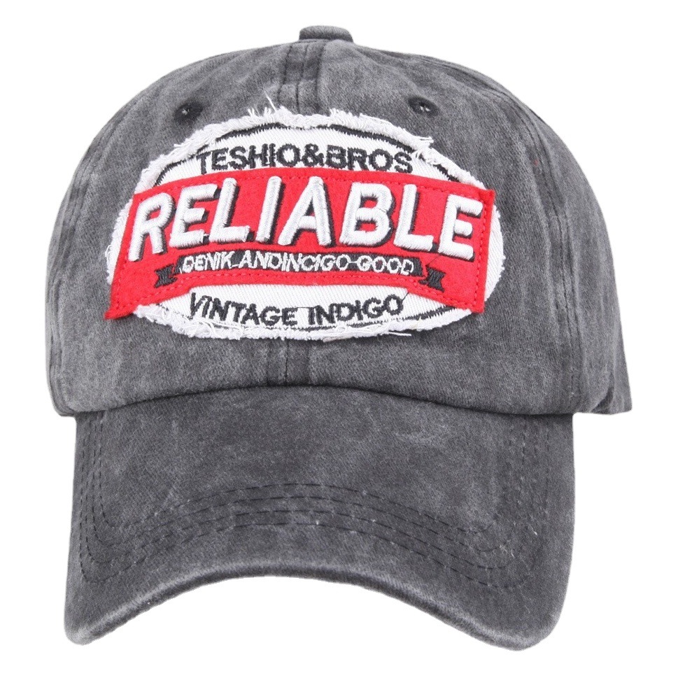 Embroidered RELIABLE Washed Cotton Baseball Cap Men's Stitching Baseball Cap AliExpress Korean Style