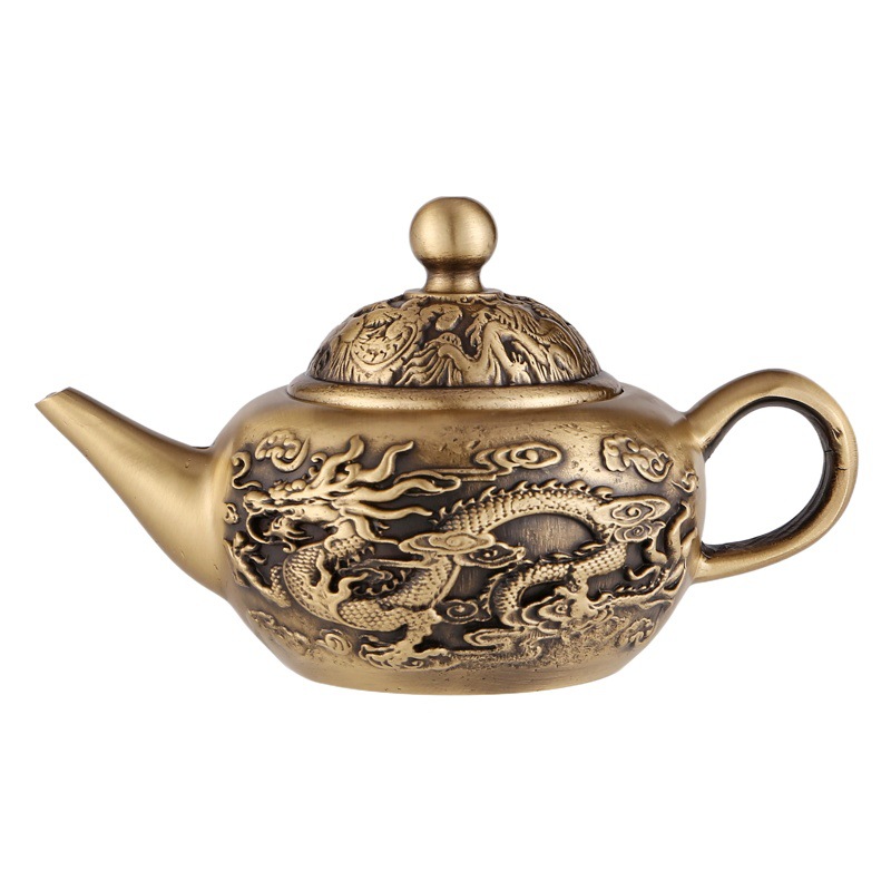 Pure Brass Dragon and Phoenix Chengxiang Hangs Copper Ornaments Baifu Copper Cylinder Crafts Restaurant Hangs Decorations Home Brass