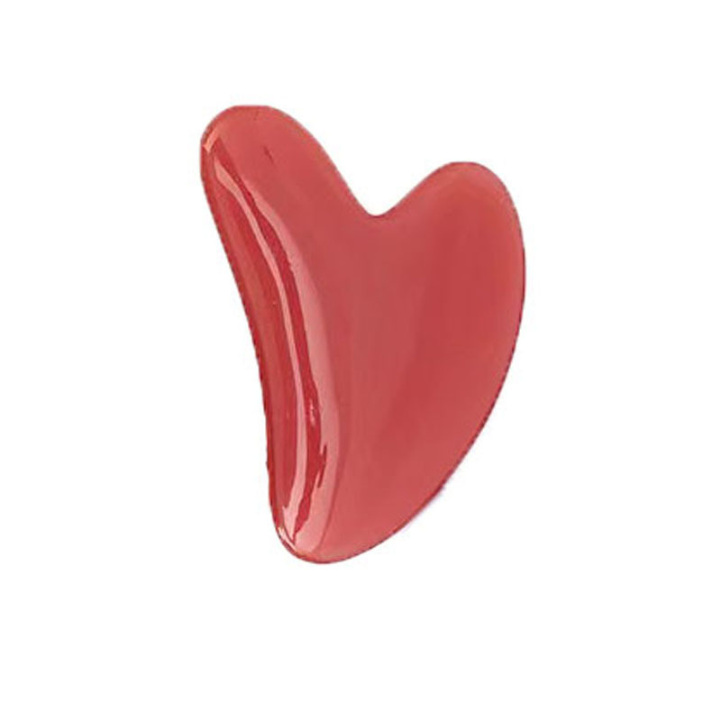 Picture of Manufacturer's Wholesale Resin Heart-Shaped Gua Sha Tools for Massaging the Back, Neck, Waist, and Full Body Meridians, Made of Natural Materials