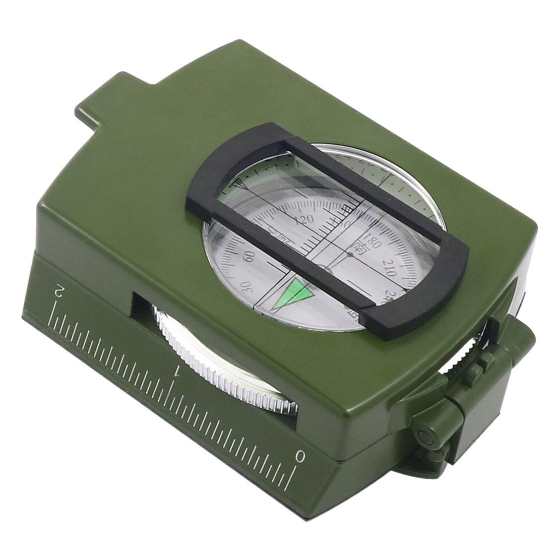 Chinese American Army Green compass compass compass multi-function outdoor metal compass portable with cloth bag