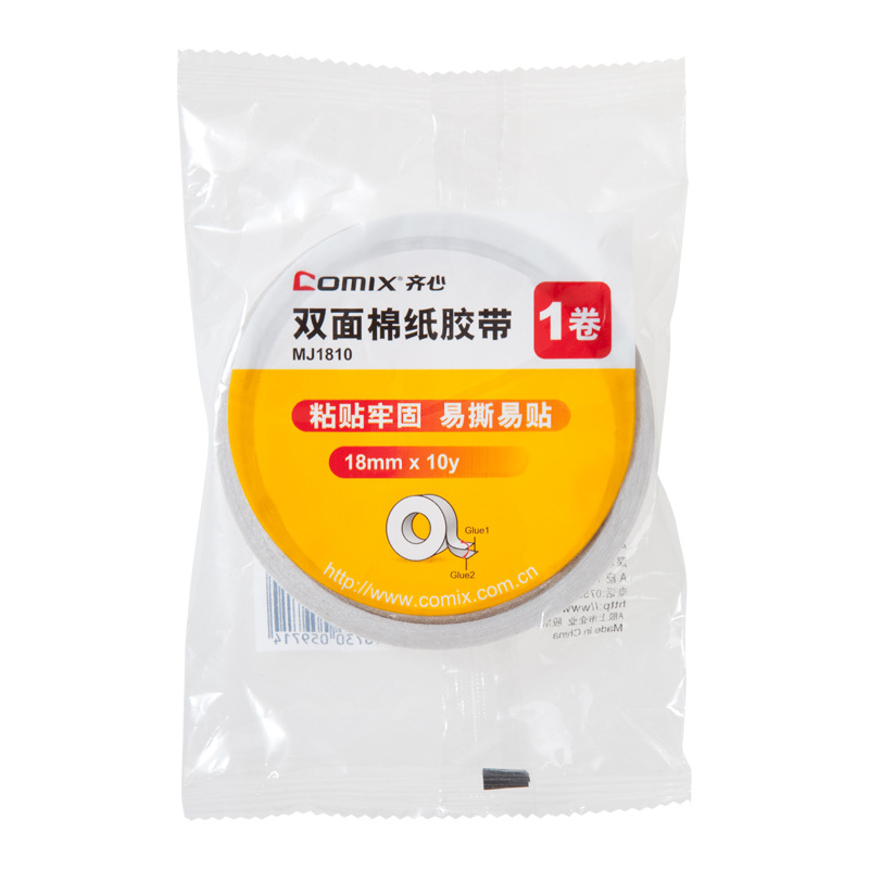 Comix MJ1810 double-sided cotton paper tape white 18mm * 10y