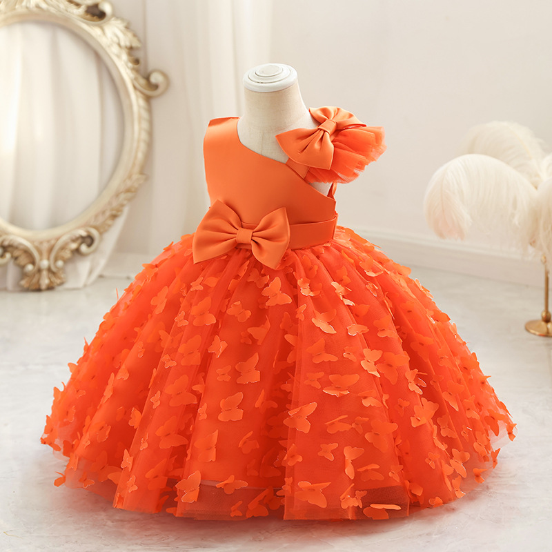 Picture of Girls Princess Dress Mesh Children's Dress 2025 New Girls Middle School Puff Skirt Birthday First Year Dress Skirt Wholesale