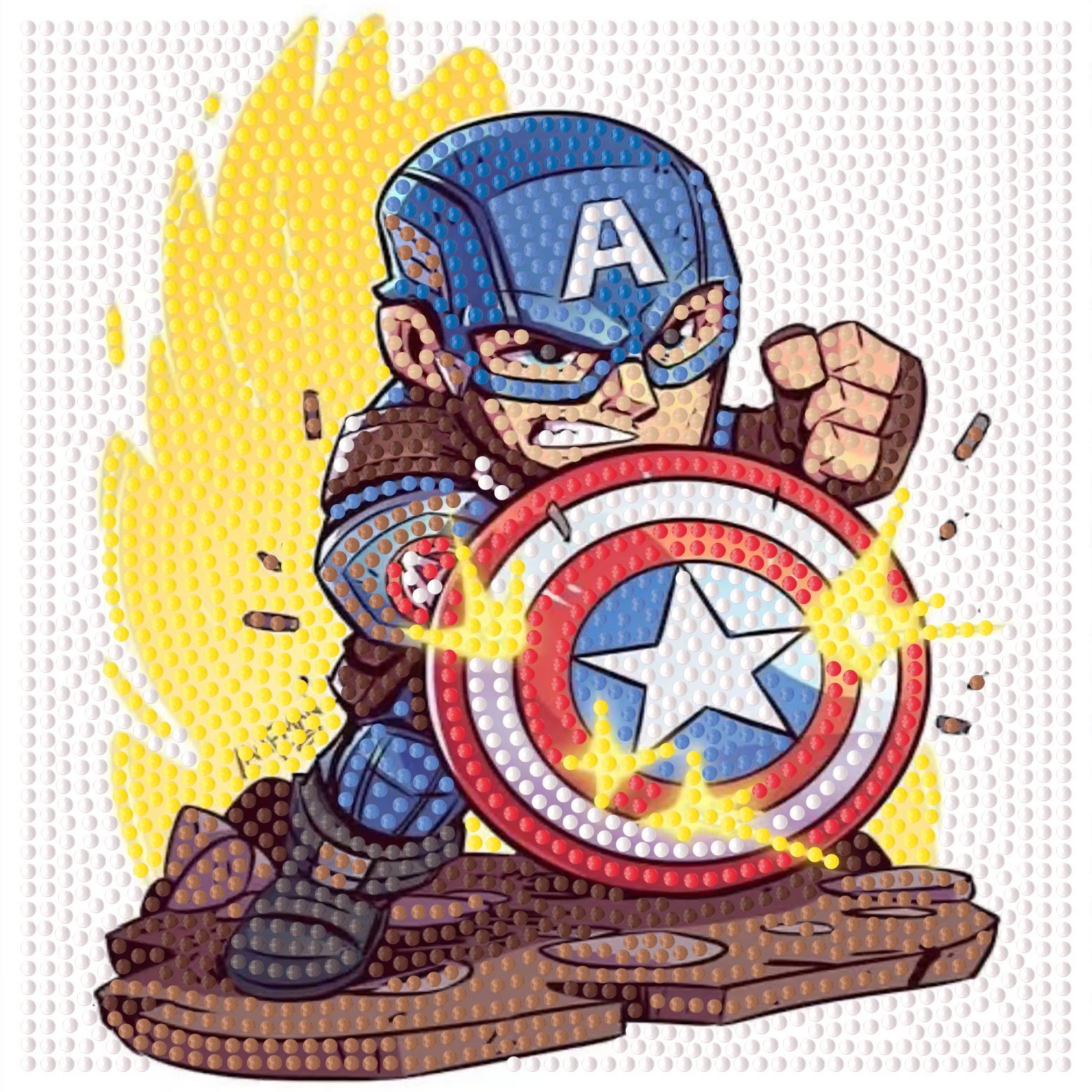 Picture of Original God New Diamond painting children student diy handmade diamond material package with frame Cartoon Cartoon educational toys