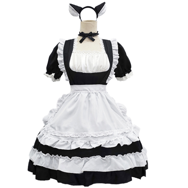 Picture of Japanese Maid Dress Pink Classic Cat Lori Maid Uniform cosplay Anime cosplay