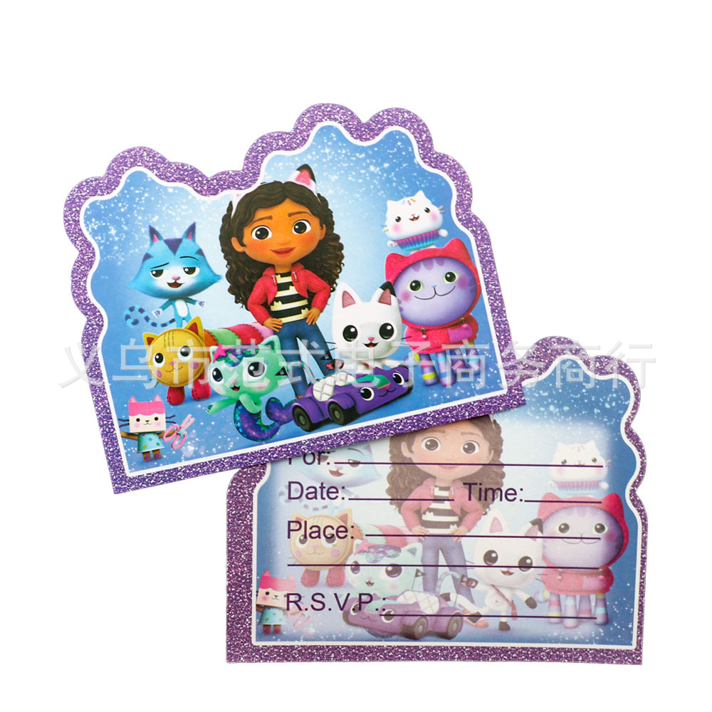 Picture of Gaby doll paper tray paper cup paper towel rice flower box tablecloth pennant Gaby doll disposable birthday tableware