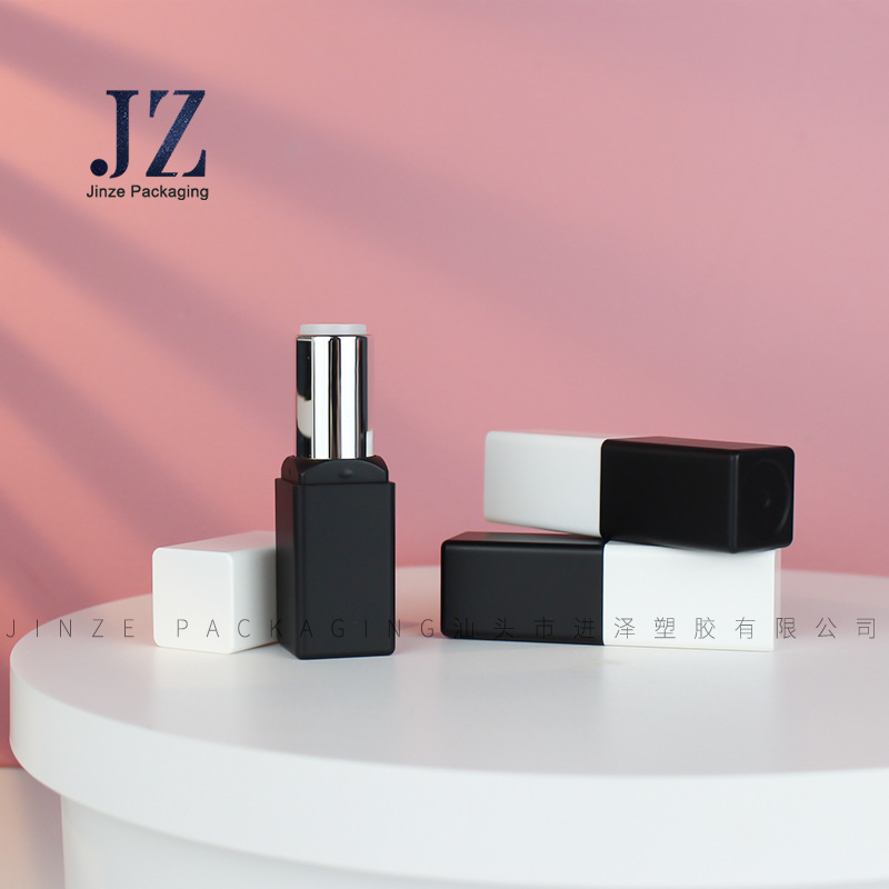 Jinze order square simple lipstick tube lipstick tube plastic packaging material