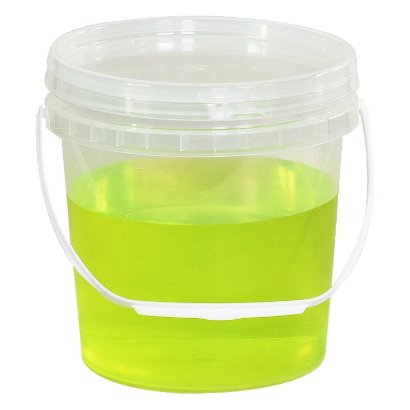 Thickened Pp Sauce Freeze-Dried Seafood Fruit Bucket Packaging Bucket 1-25 Liters Takeaway Packaging Transparent Sealed Plastic Bucket