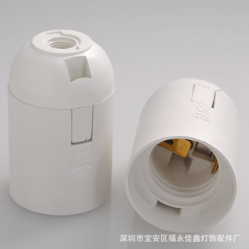 Picture of Lamp holder wholesale E27 screw hanging lamp holder flame retardant high temperature resistant card light body lamp holder