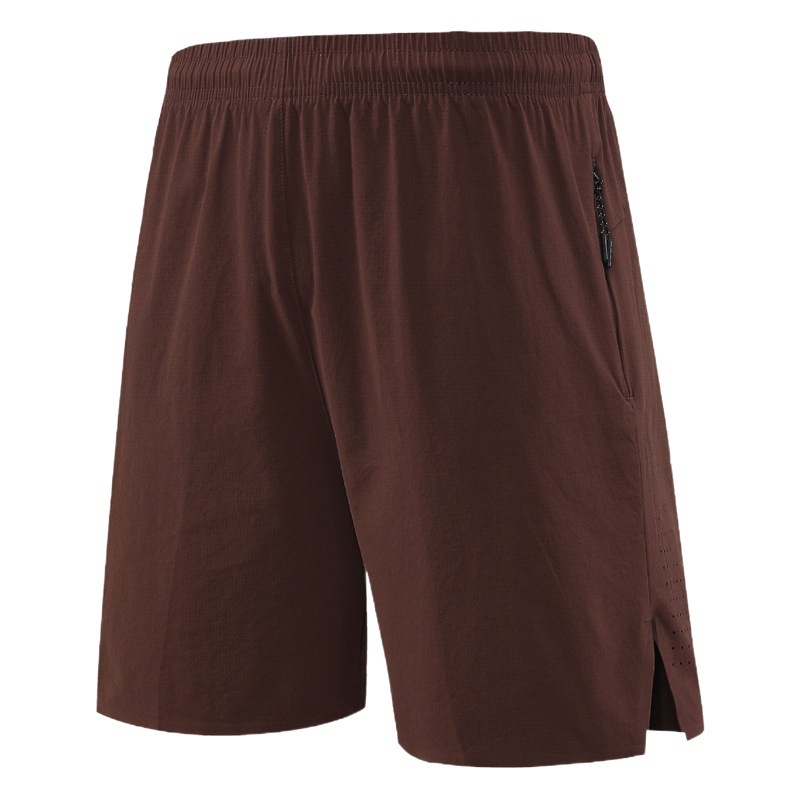 Mesh Solid Color Sports Shorts Men's Summer Thin Loose Basketball Running Fitness Training Ice Silk Quick-drying Shorts