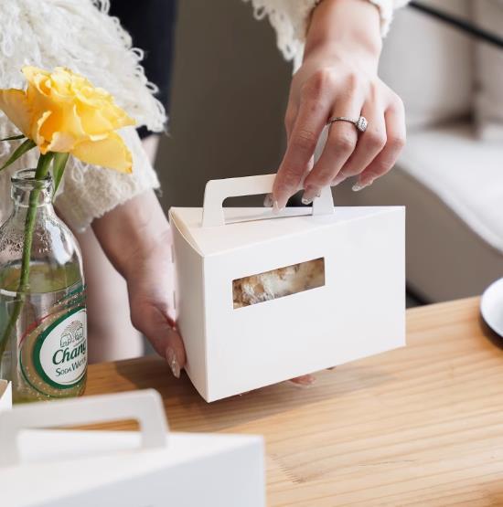 Triangle Cake Box Mu Si Cut Pack Sandwich Dessert Cut Corner Box West Point Sliced Pieces Pack Take-out Carton