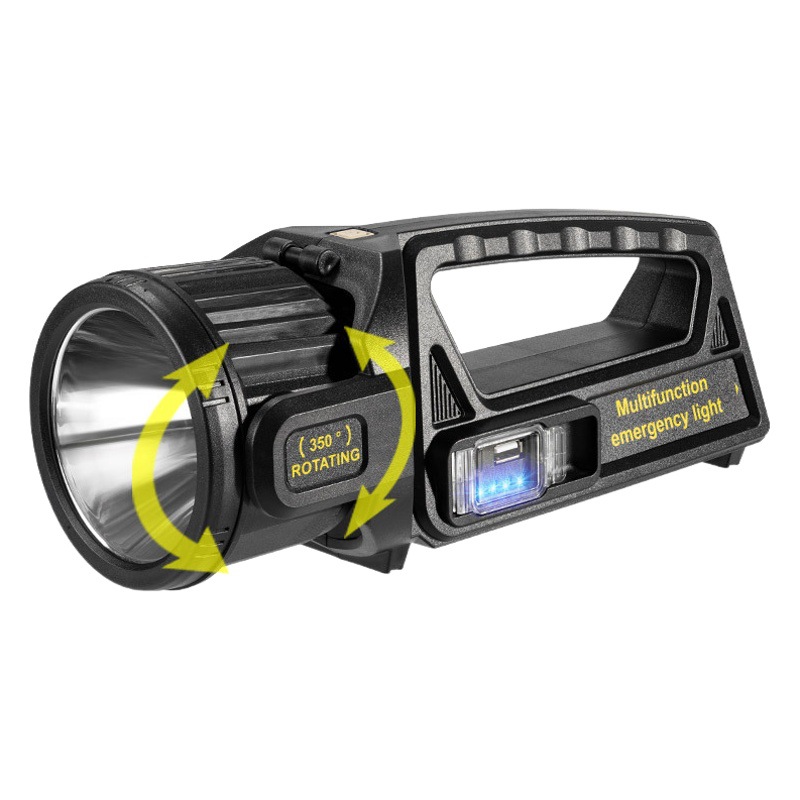 Cross-border new multi-functional charging LED Searchlight strong light flashlight outdoor high-power lighting strong light portable lamp