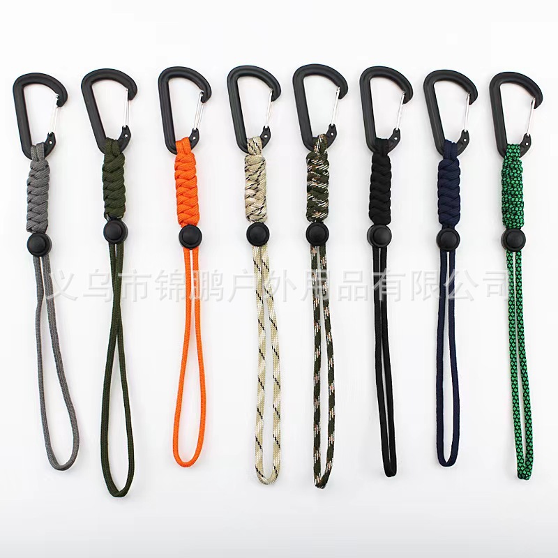 Picture of Cross-border new outdoor backpack hook carabiner hand-woven umbrella rope outdoor emergency umbrella rope key anti-lost rope