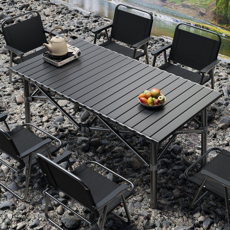 Camping table and chair, portable outdoor folding table, egg roll table, picnic table, picnic table, picnic table, simple stall small table