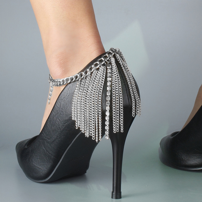 Picture of Cross-border Hot Selling Multi-layer Tassel Hip-hop Foot Chain Women's European and American Exaggerated Personality Geometric Metal Chain Shoe Chain Accessories