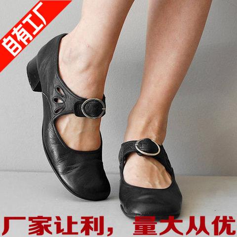 Picture of Foreign Trade Cross-Border New Spring New Product European and American Style Low Heel 40-43 Buckle Strap Shallow Mouth Flats Single Shoes