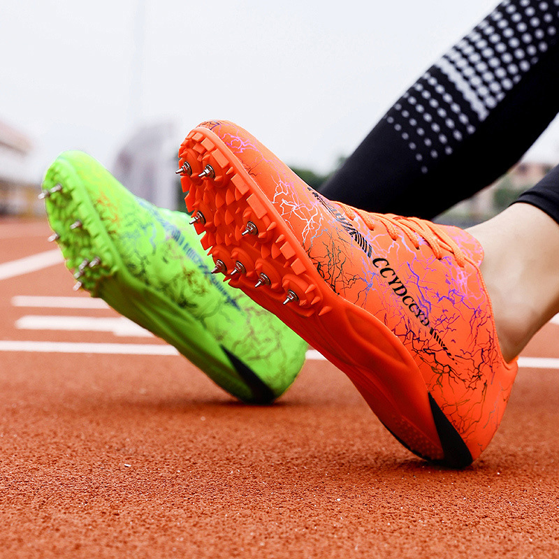 Students Track and Field Nail Shoes Sprint Men's Shoes Women's Middle and Long Running Long Jump Training Sports Examination Competition Four Nail Shoes