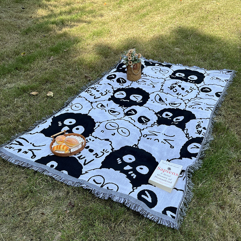 Picture of Picnic mat ins style camping blanket tent floor mat outdoor folding table layout atmosphere decoration essential