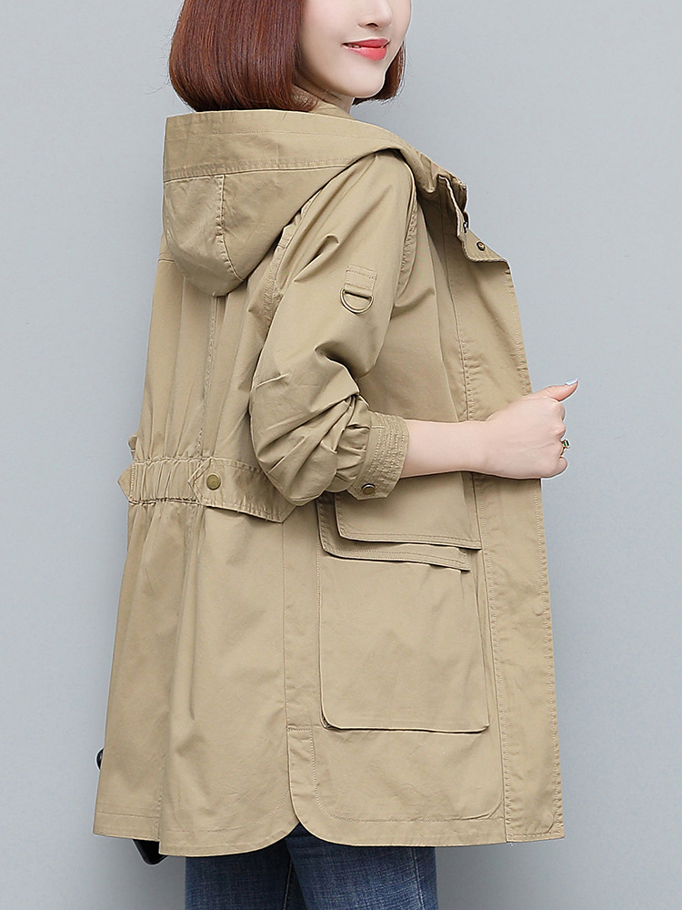 Picture of Windbreaker women's long small 2024 popular this year spring new loose casual women's spring and autumn coat tide