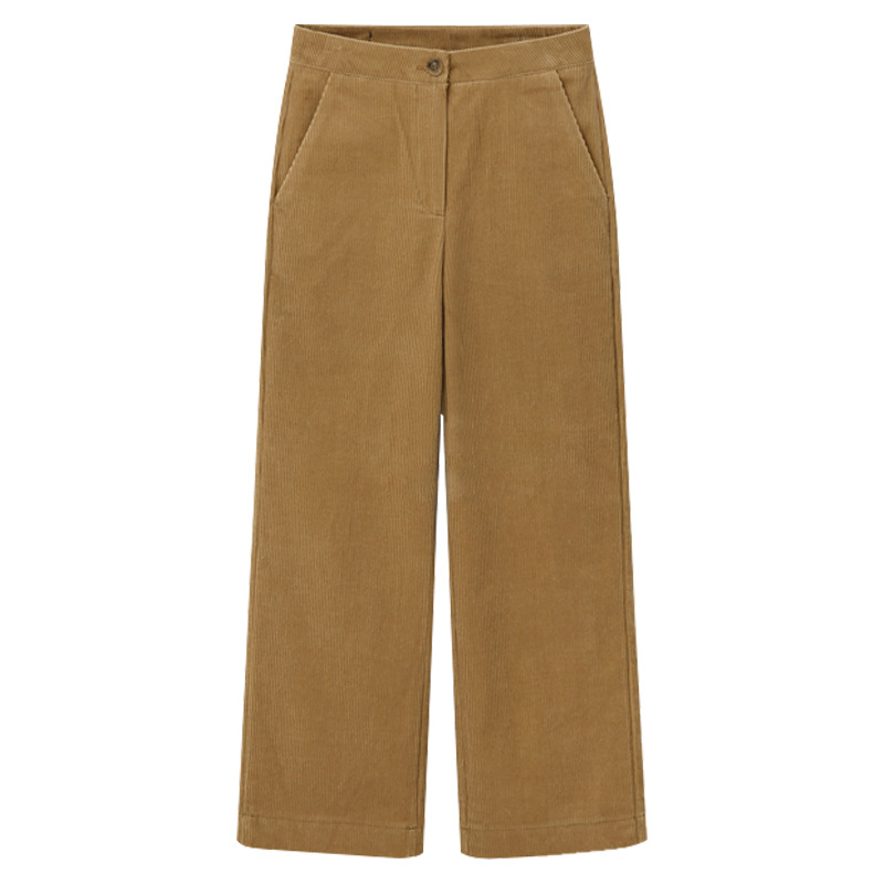 Picture of Fall/Winter wide leg pants women's loose straight pants 200kg large size wide leg wash corduroy women's fat mm casual pants