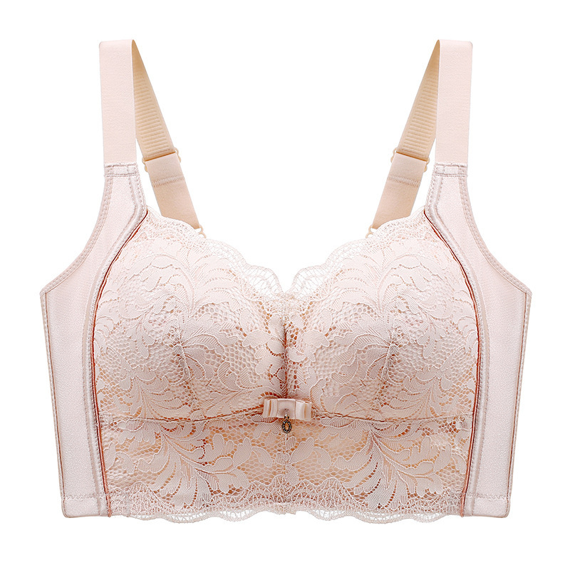 Picture of Large Chest Shown Small Underwear Women's Thin Full Cup Gather-up Auxilary Breast Correction Anti-sagging Anti-expansion plus size Bra