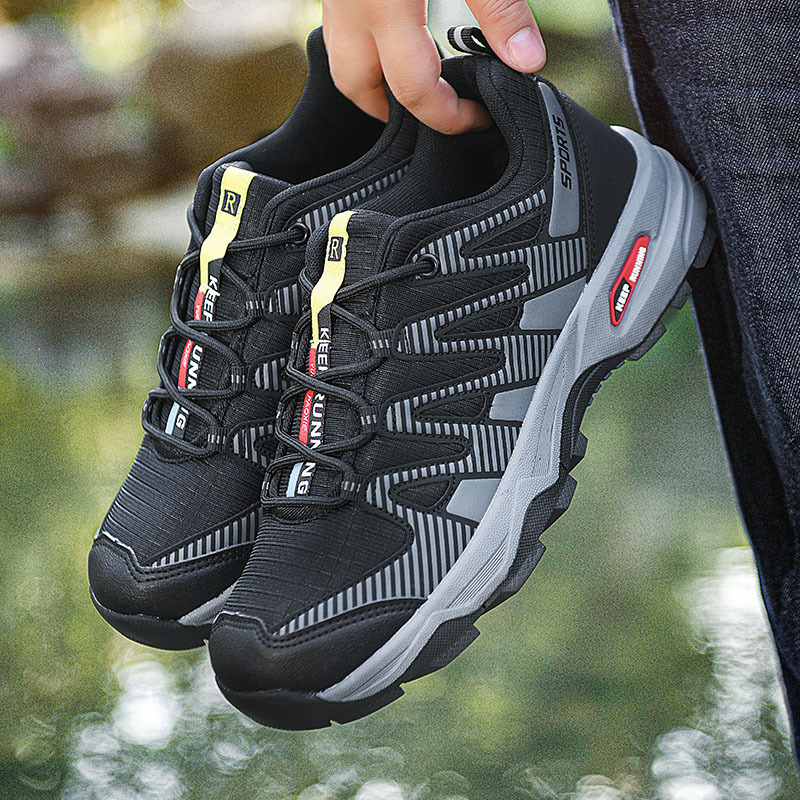 Breathable Hiking Shoes, Men's Shoes, Lightweight Hiking Shoes, Travel Climbing Outdoor Shoes, Shock-Absorbing Sports Cross-Country Shoes