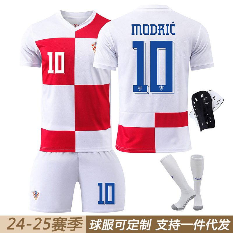 2425 Croatia home European Cup national team jersey football uniform No. 10 Modric suit wholesale