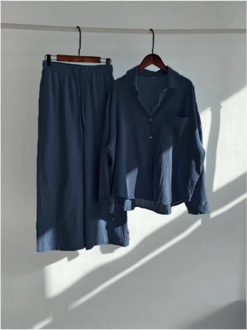 Picture of AliExpress cross-border plus size women's clothing 2025 spring retro temperament high waist loose pants commuter shirt suit women