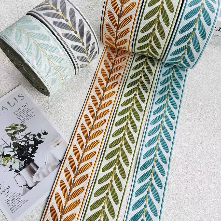 high quality curtain lace webbing leaves pattern home clothing accessories SH-3204 wide 6CM
