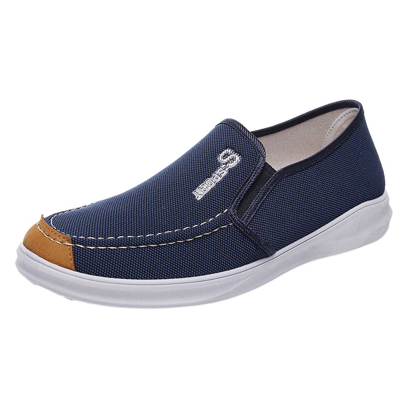 Summer Old Beijing Cloth Shoes Comfortable Breathable Men's Casual Shoes Wear-resistant Beef Slip-on Soft Bottom Driving Lazy Shoes