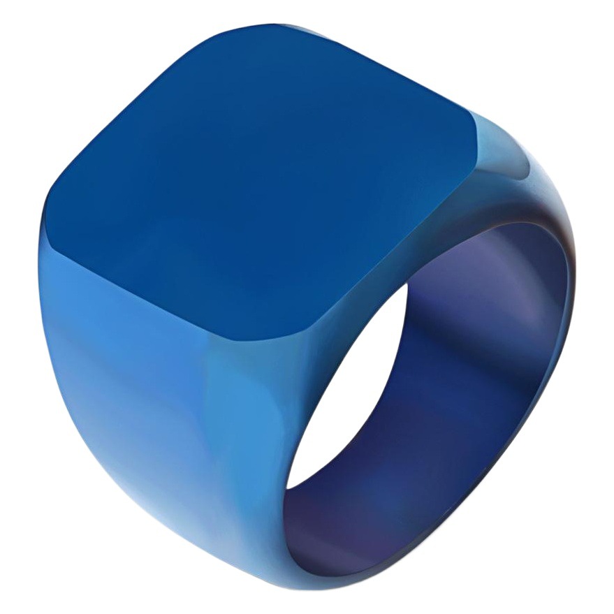 Cross-Border European and American Hot-Selling Ring Retro Simple Glossy 18mm 304 Stainless Steel Titanium Steel Ring Laser Logo