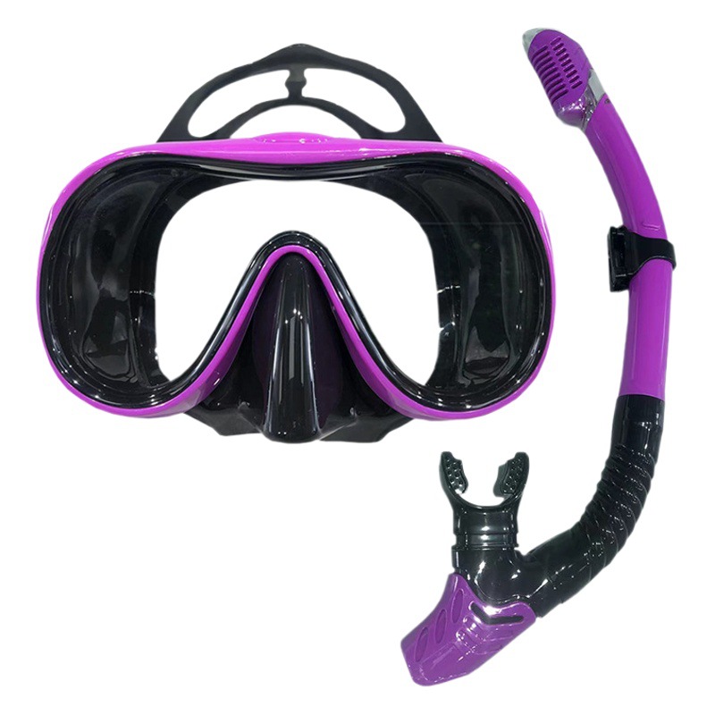 New diving goggles large frame HD adult snorkeling mirror tempered glass liquid silicone mask diving equipment