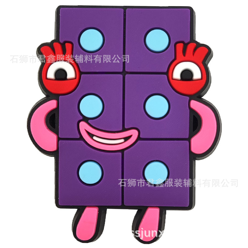 Picture of Digital Building Blocks, Shoe Flowers, Children's Clogs, Cute Accessories, Amazon Cross-Border Ready-Made Shoe Buckles, Shoe Accessories Buckles