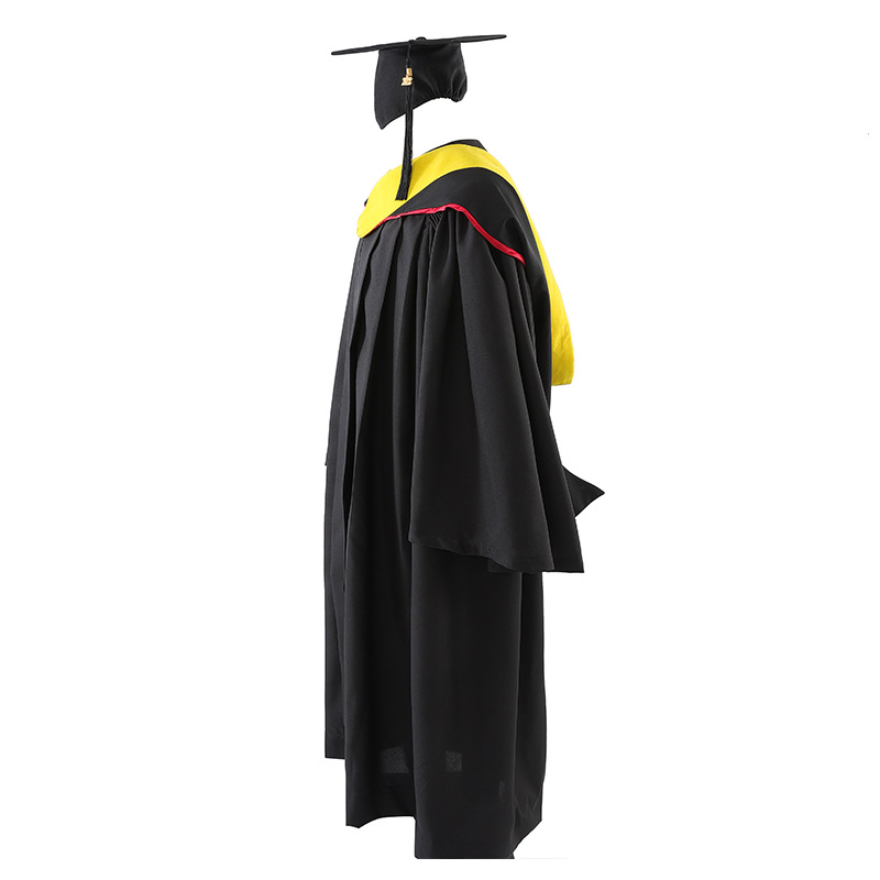 Picture of 2025 American Adult Scientific Clothing, University Graduation Clothing, Woven Bachelor's Clothing Suit, Yellow Collar Drape Cloth