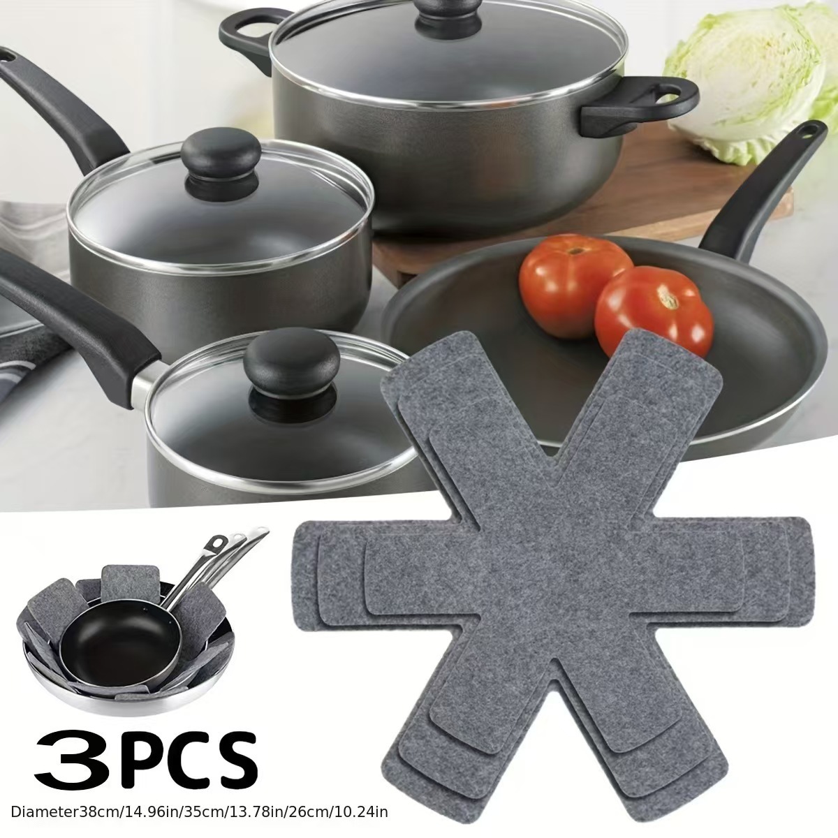 Cross-border felt pot pad hexagonal bowl and plate tableware non-slip heat insulation pad non-woven non-stick pan protection pad in stock