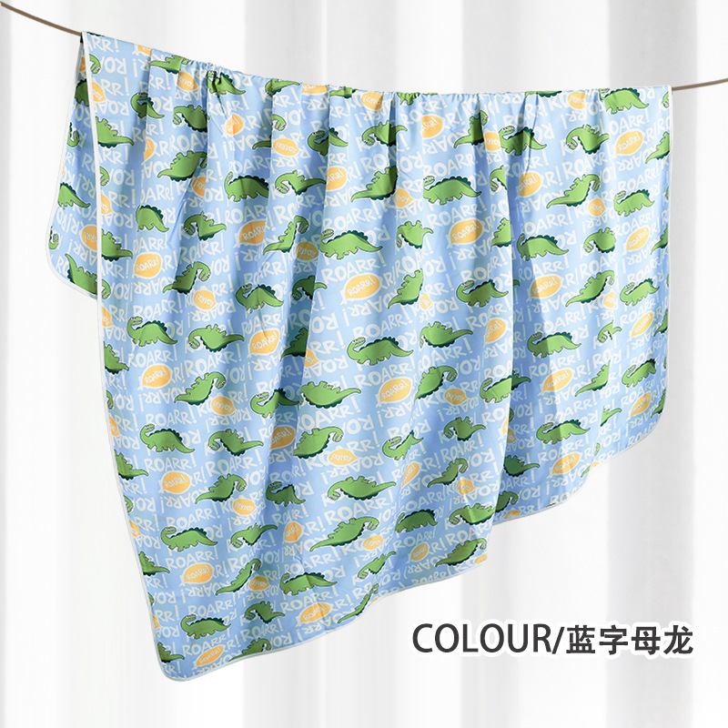 Picture of Summer Cotton Silk Artificial Cotton Double Layer Thin Quilt Cotton Silk Baby Blanket Baby Summer Household Sheds Children's Summer Cool Quilt