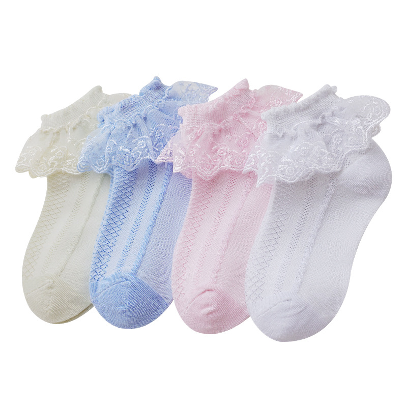 Picture of 2025 Spring and Autumn Princess Socks Lace Socks Short Socks Baby Sweet Cotton Socks Summer Thin Invisible Socks Children's Socks