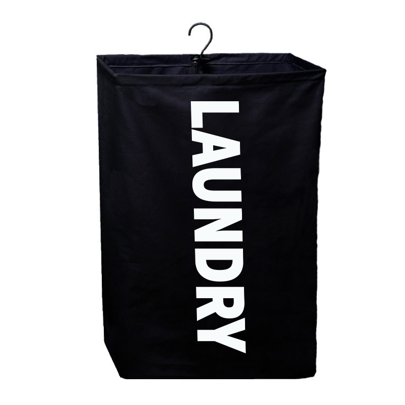 Picture of Cross-border Dirty Clothes Bag Hanging Pure Cotton Canvas Storage Basket Rotatable Laundry Basket Dirty Clothes Storage Bag Removable Washable